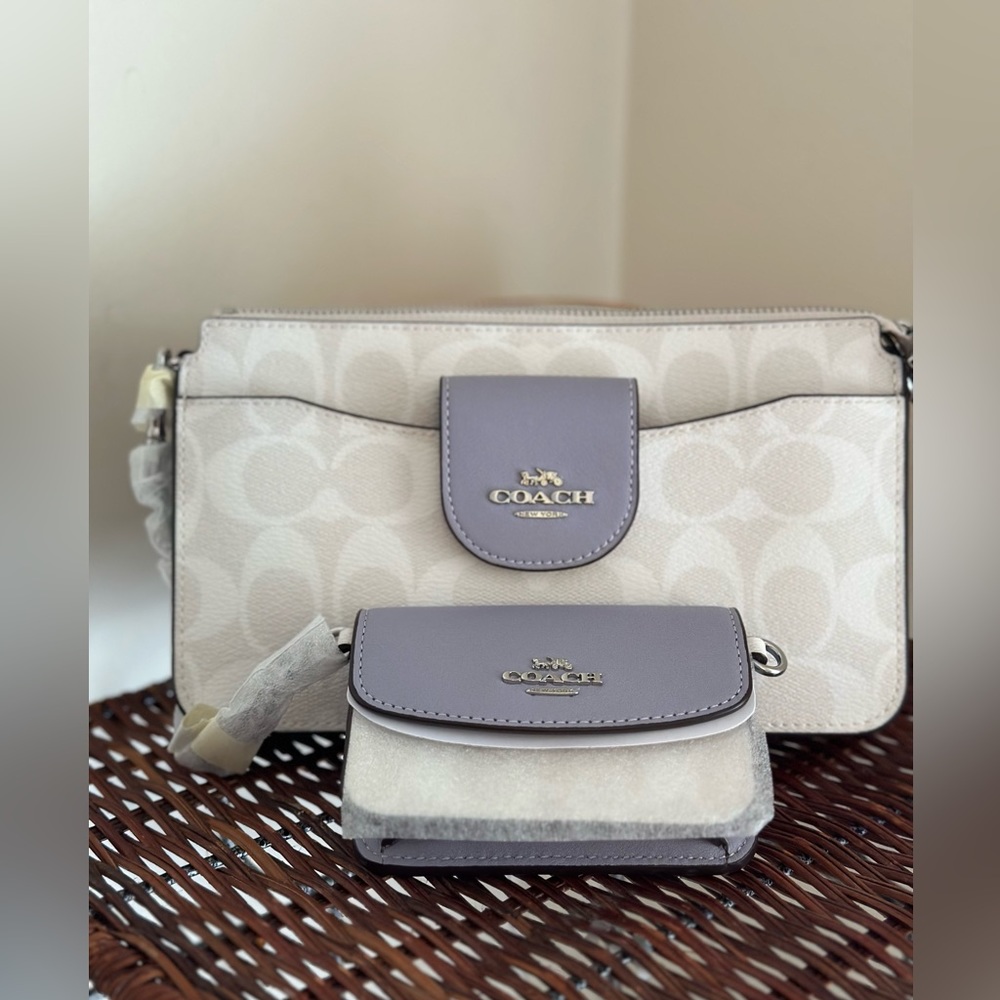 🆕Coach Poppy Crossbody with Card Case| NWT| color sold out online‼️